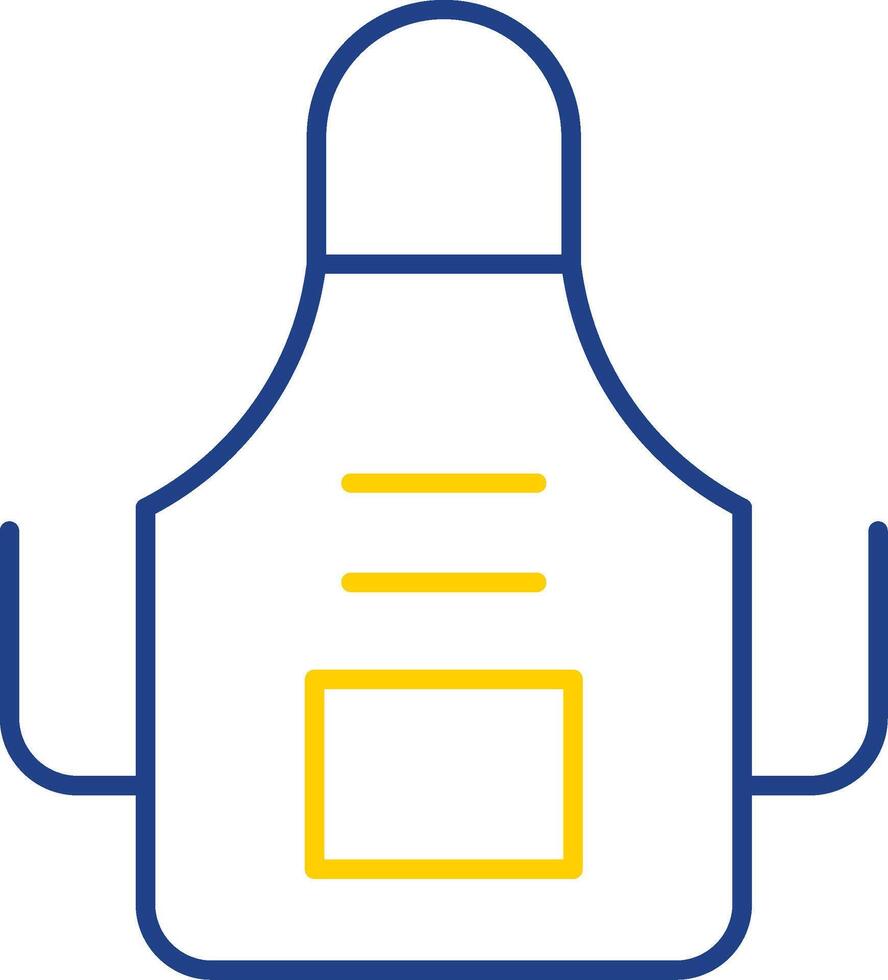 Apron Line Two Color Icon vector