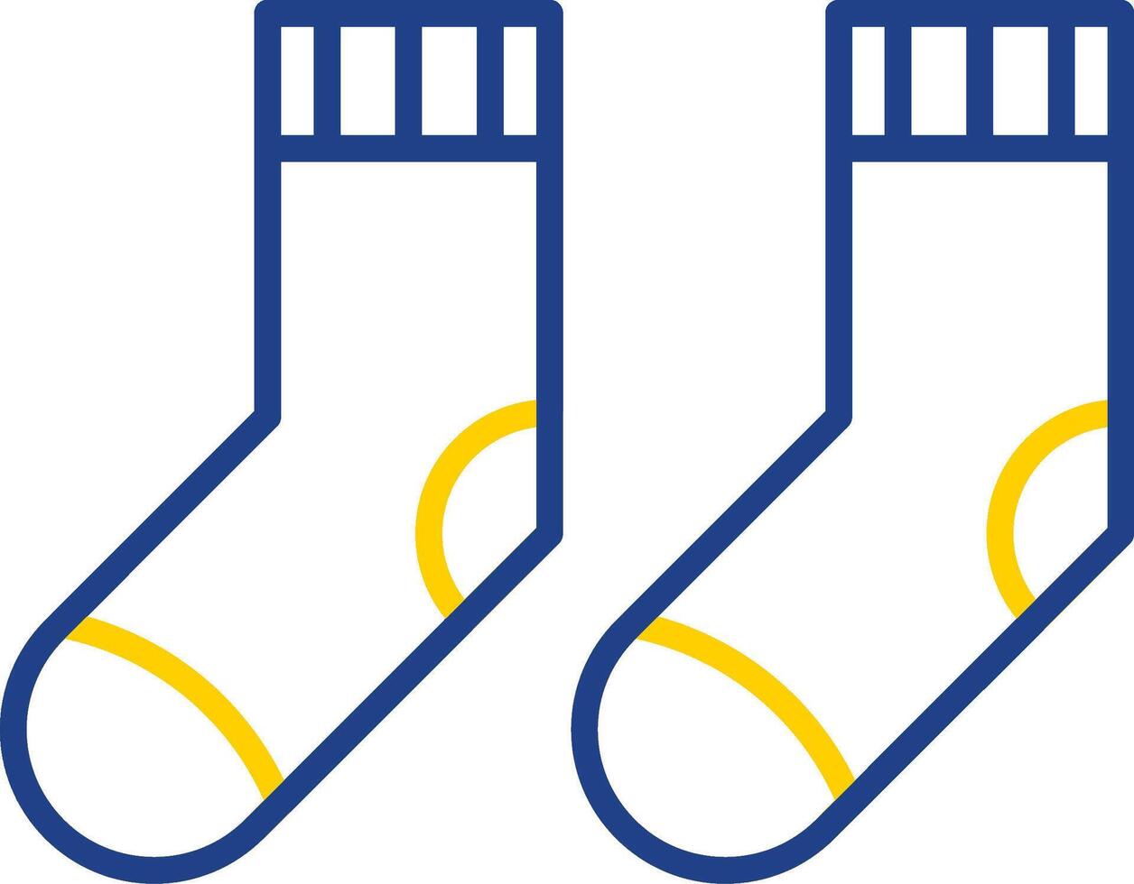 Socks Line Two Color Icon vector