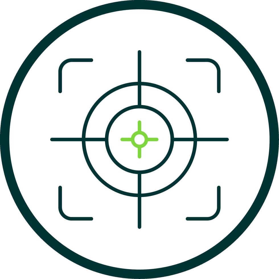 Aim Line Circle Icon vector