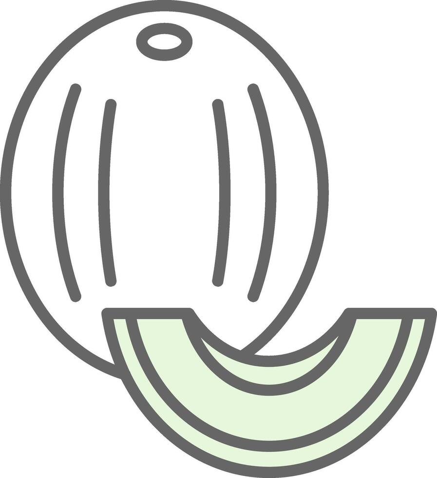 Honeydew melon Fillay Icon vector