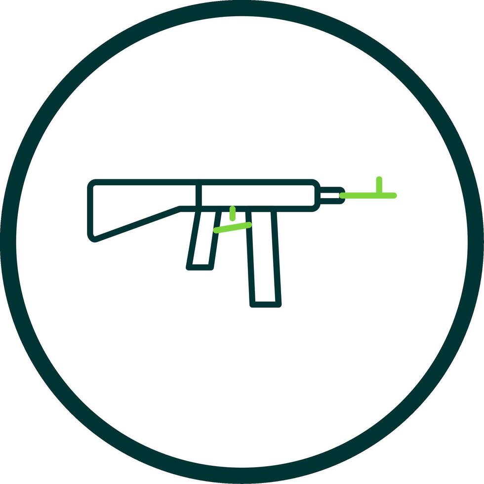 Rifle Line Circle Icon vector