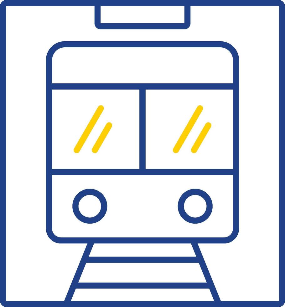 Metro Line Two Color Icon vector