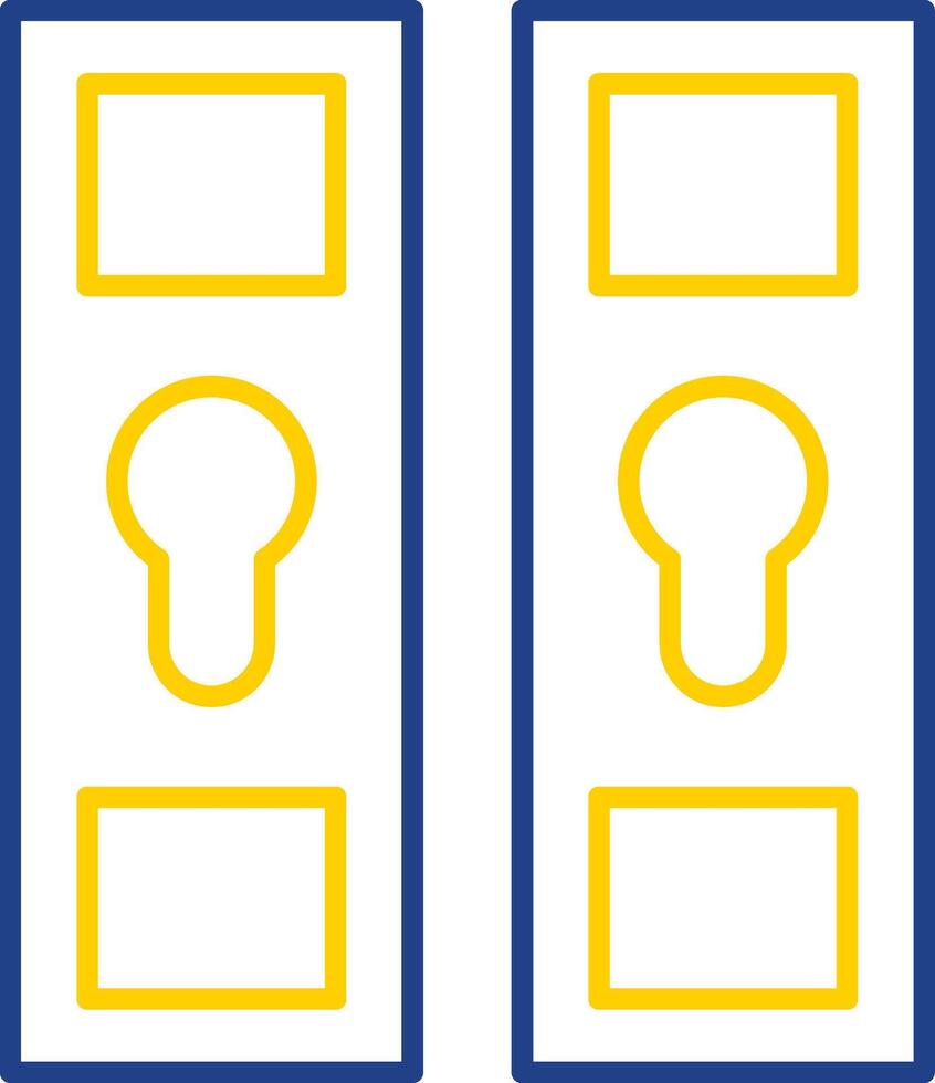 Locker Line Two Color Icon vector