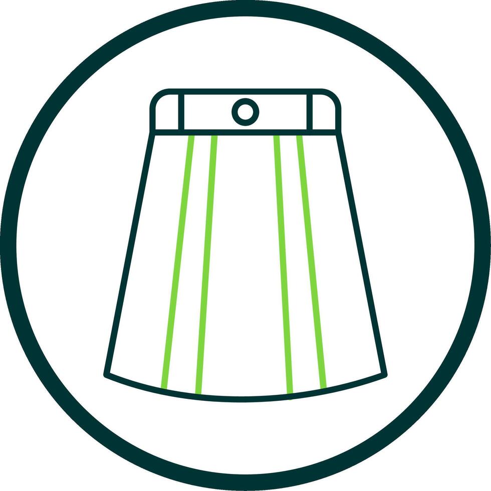 Long Skirt Line Circle Icon vector