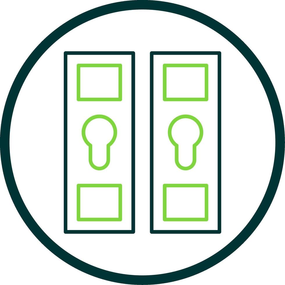 Locker Line Circle Icon vector