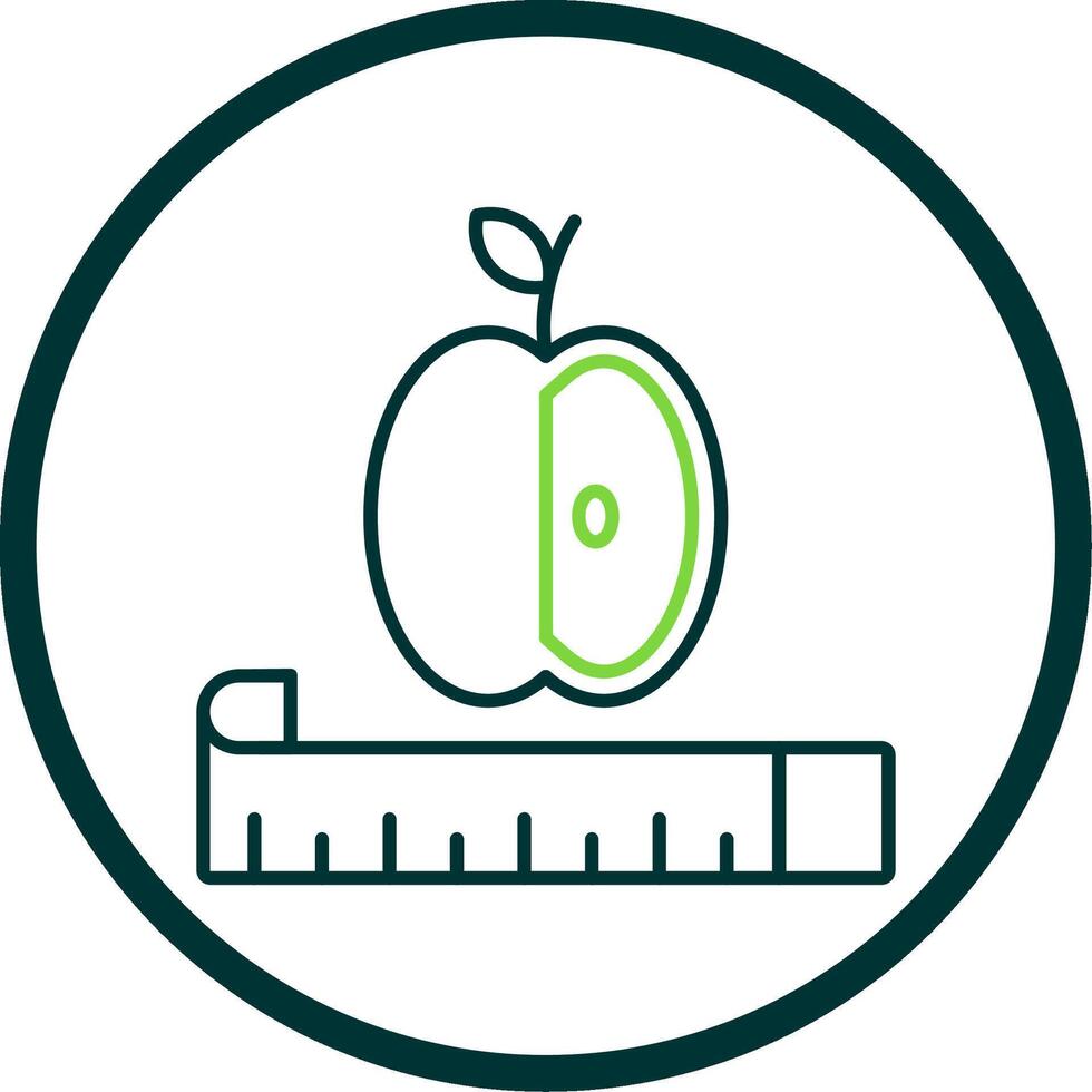 Diet Line Circle Icon vector