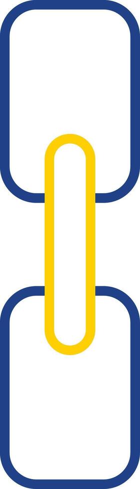 Chain Line Two Color Icon vector