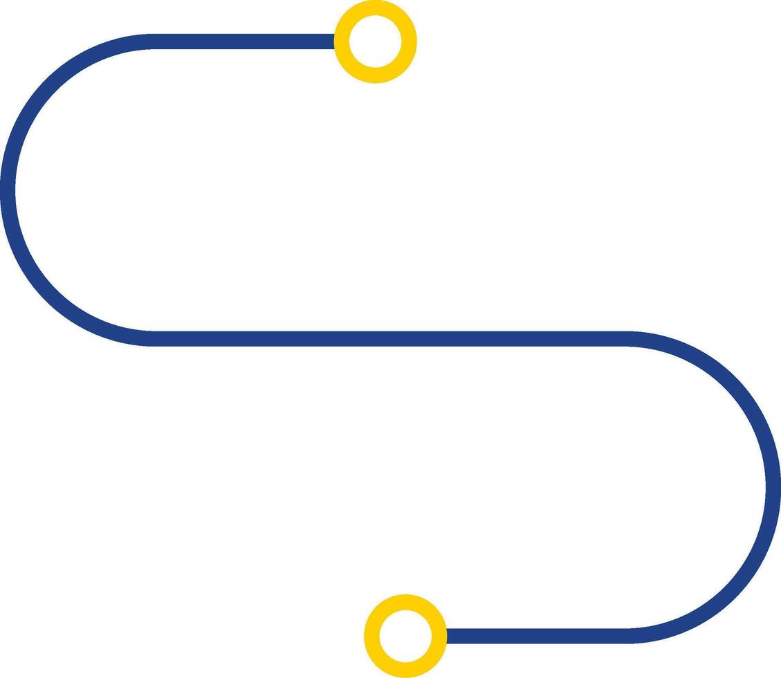Curve Line Two Color Icon vector