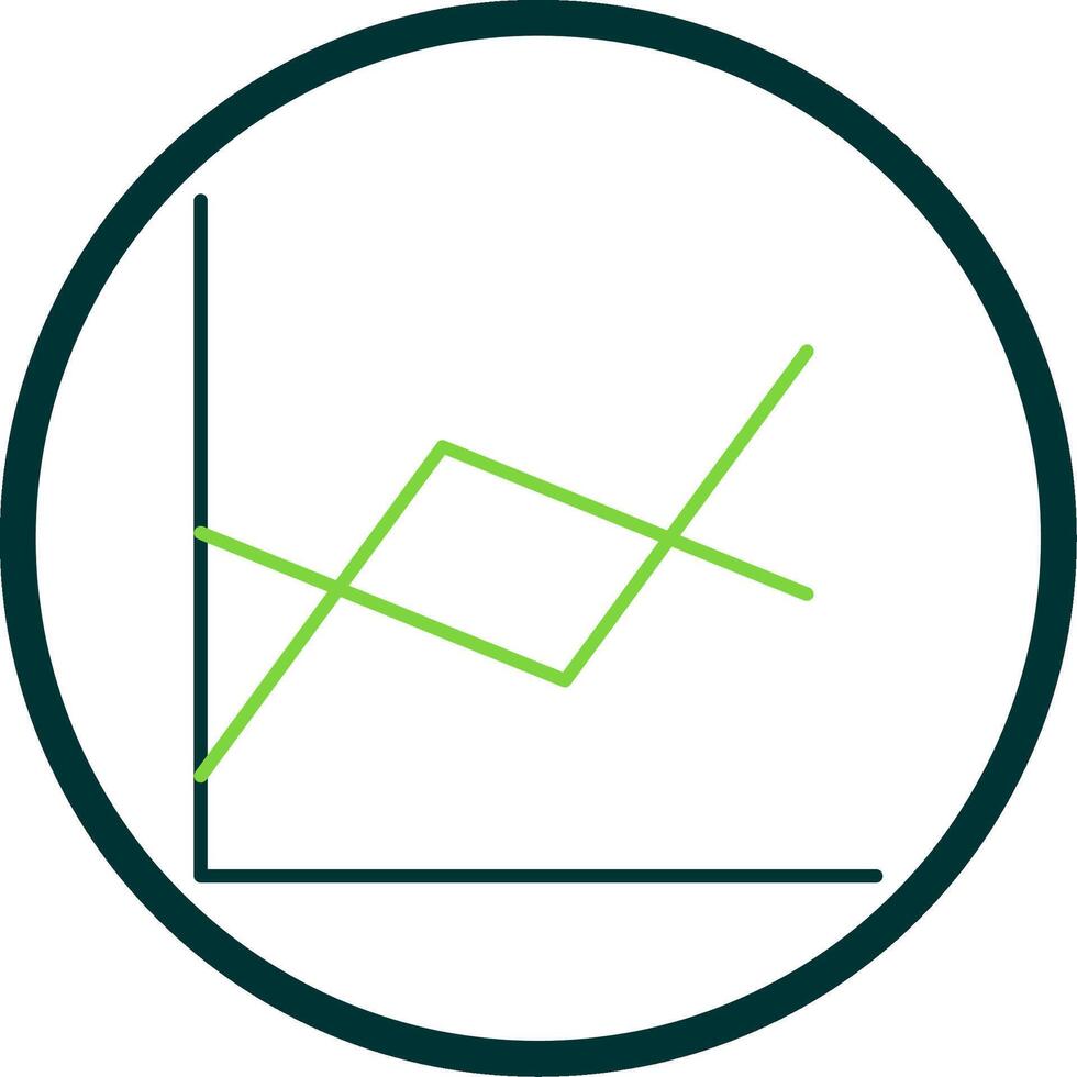 Line Chart Line Circle Icon vector