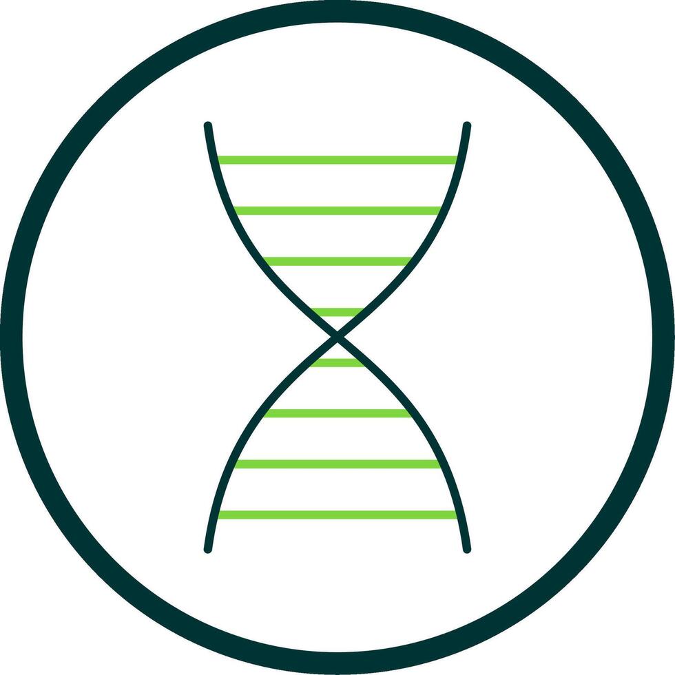 DNA Line Circle Icon vector