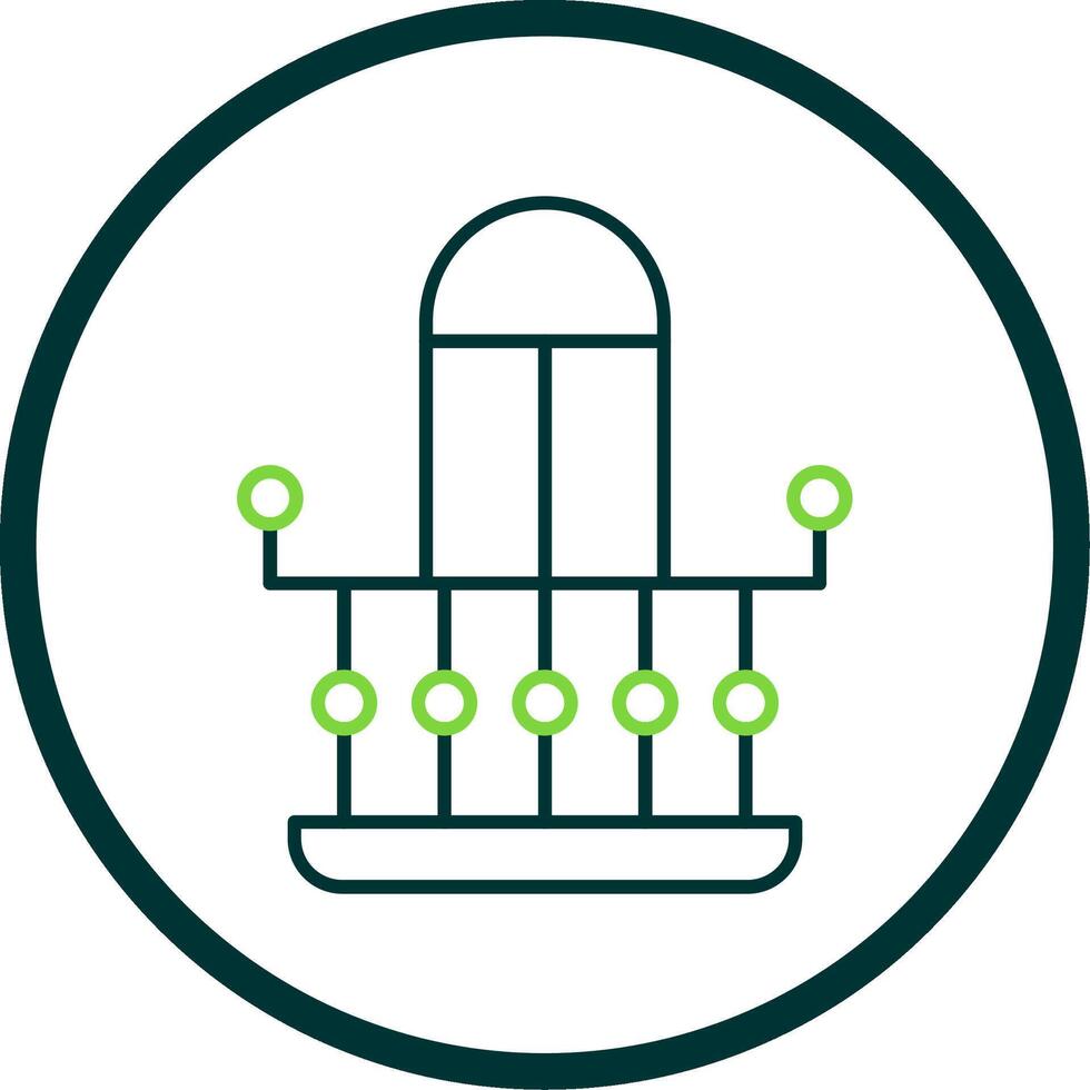 Balcony Line Circle Icon vector
