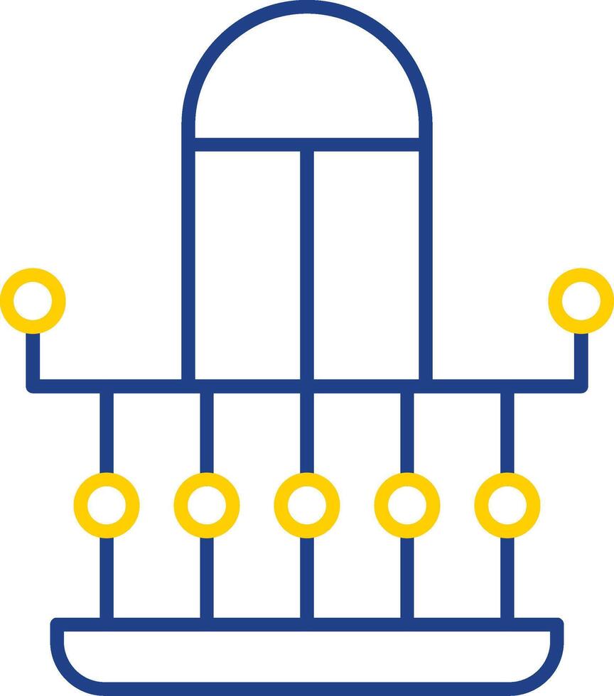 Balcony Line Two Color Icon vector