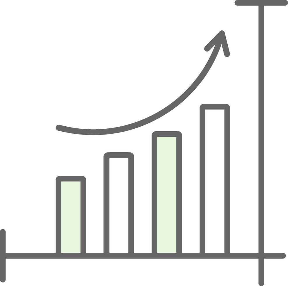 Bar Chart Fillay Icon vector