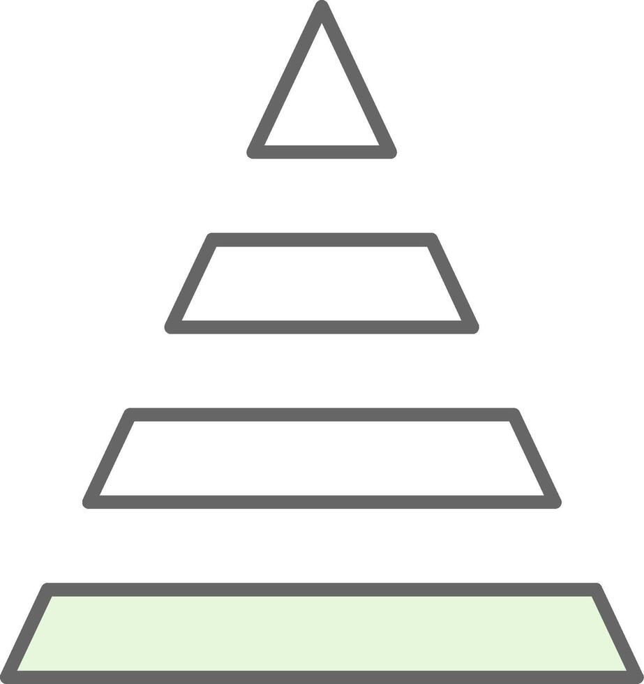 pirámide relleno icono vector