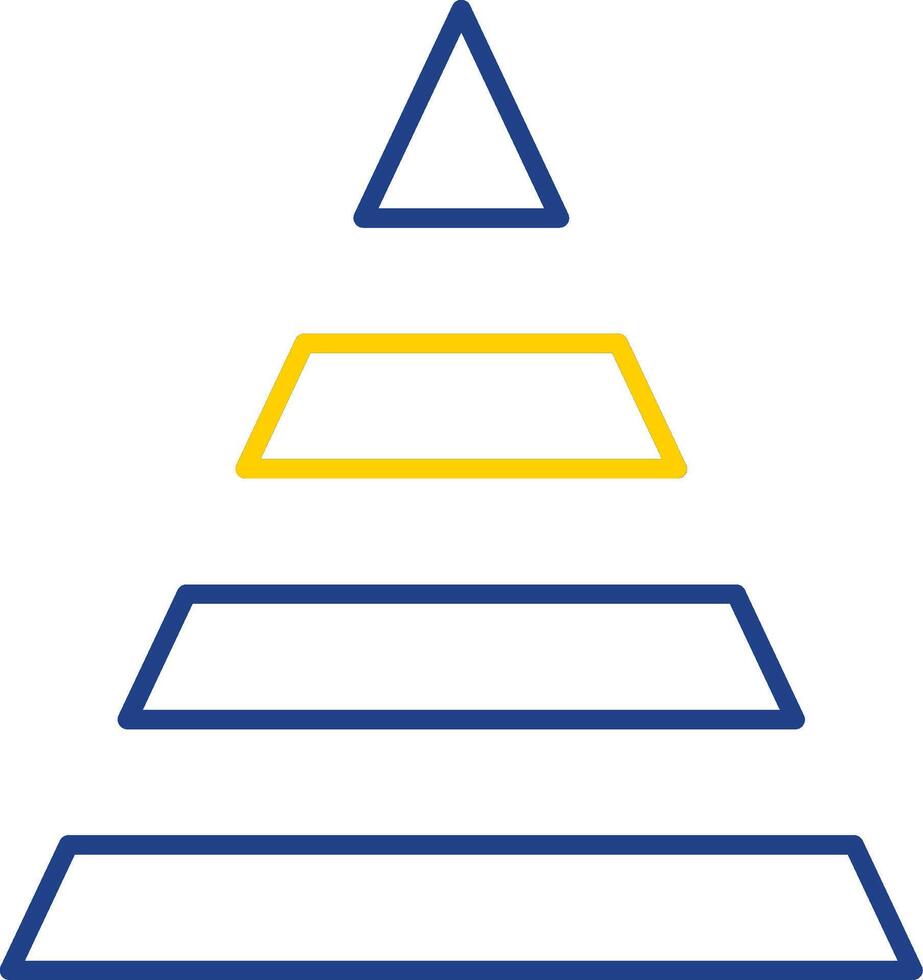 Pyramid Line Two Color Icon vector