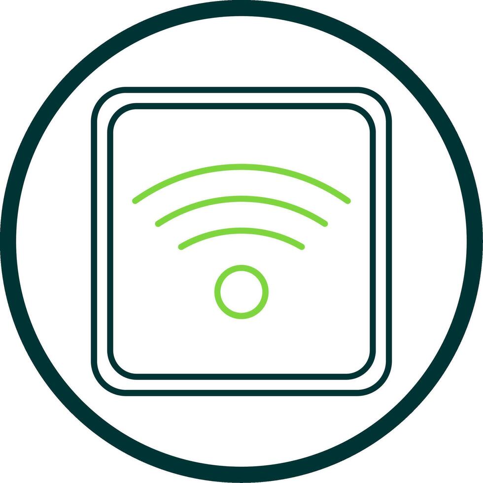 Wifi Line Circle Icon vector