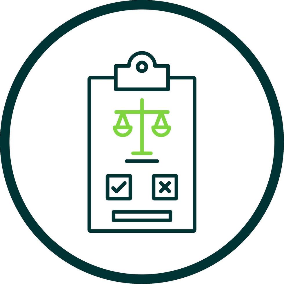 Regulation Line Circle Icon vector