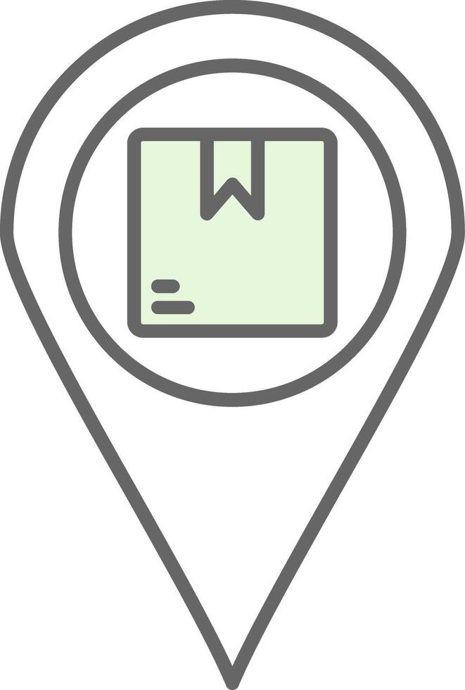 Tracking Fillay Icon vector