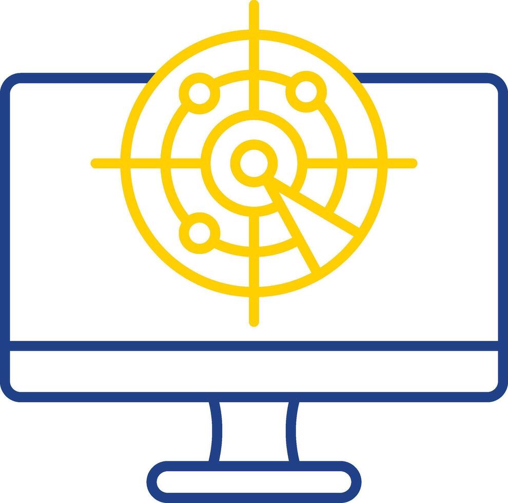 Radar Line Two Color Icon vector