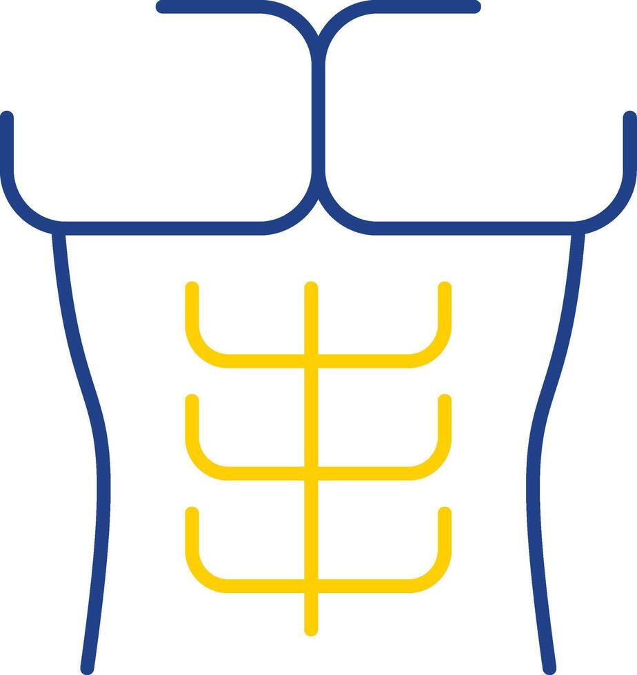 Six Pack Line Two Color Icon vector