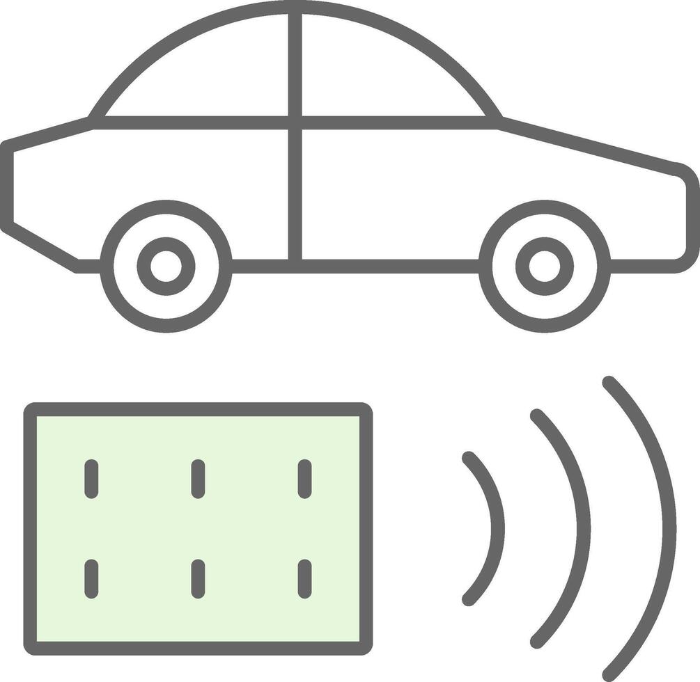 Remote Vehicle Fillay Icon vector