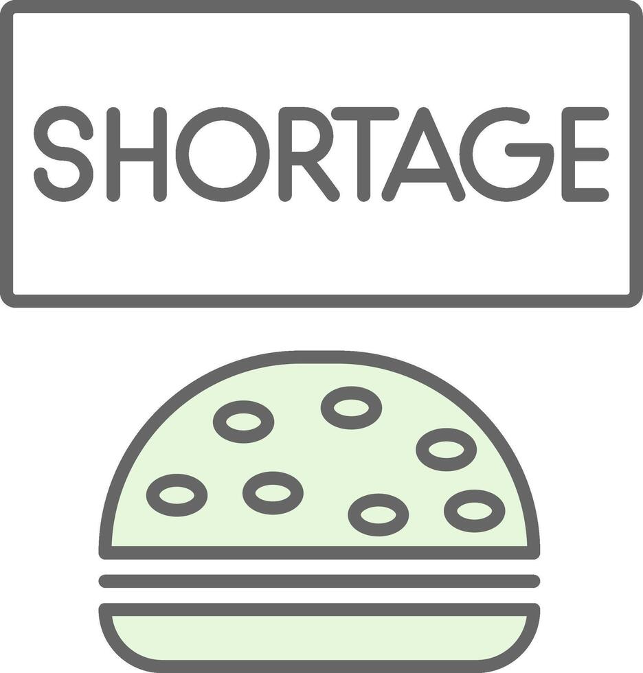 Shortage Fillay Icon vector