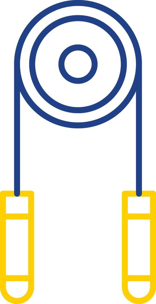 Hand Grip Line Two Color Icon vector