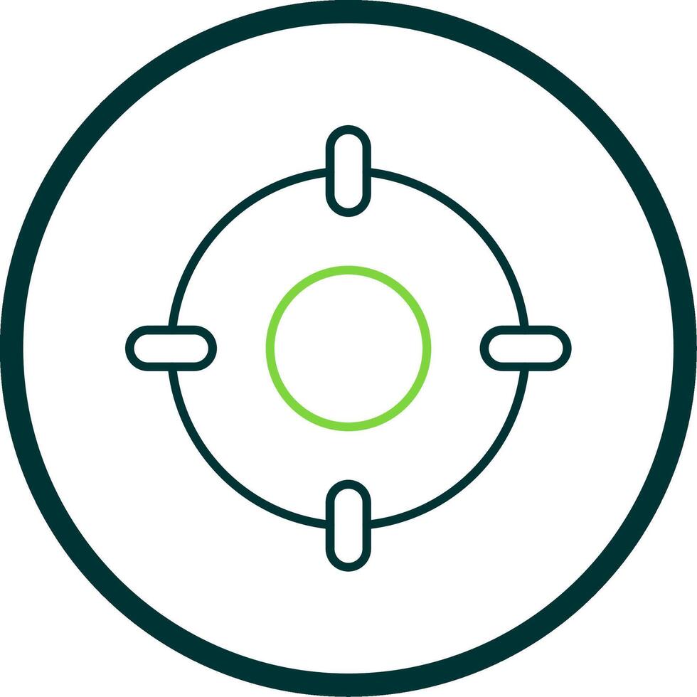 Scope Line Circle Icon vector