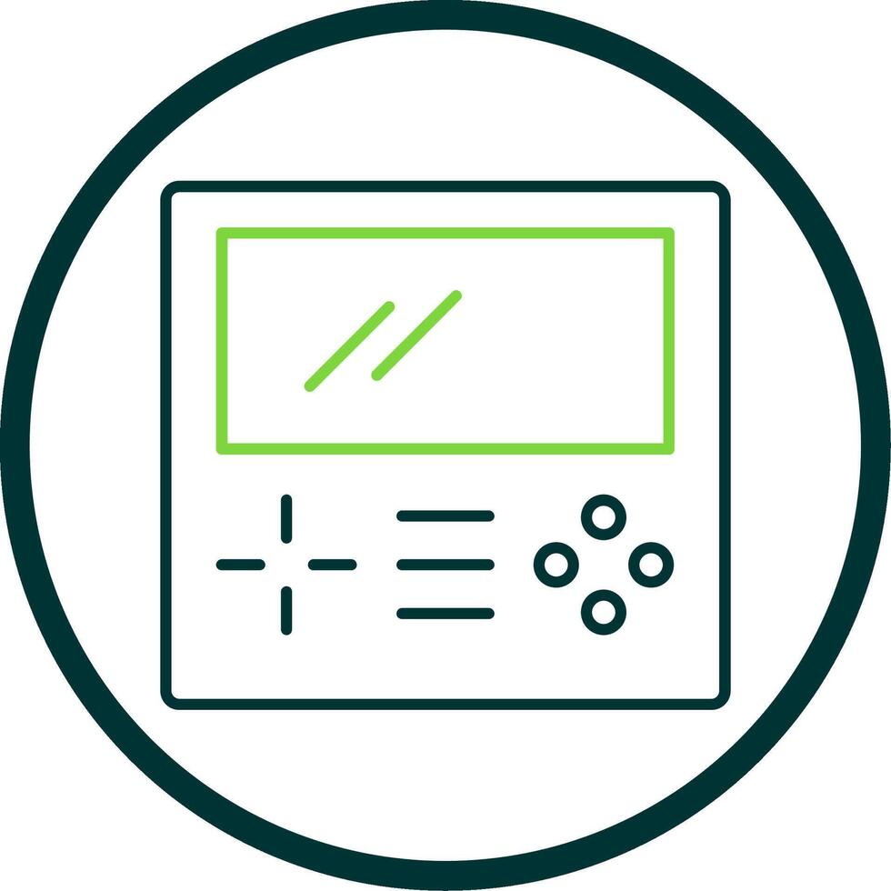 Gameboy Line Circle Icon vector