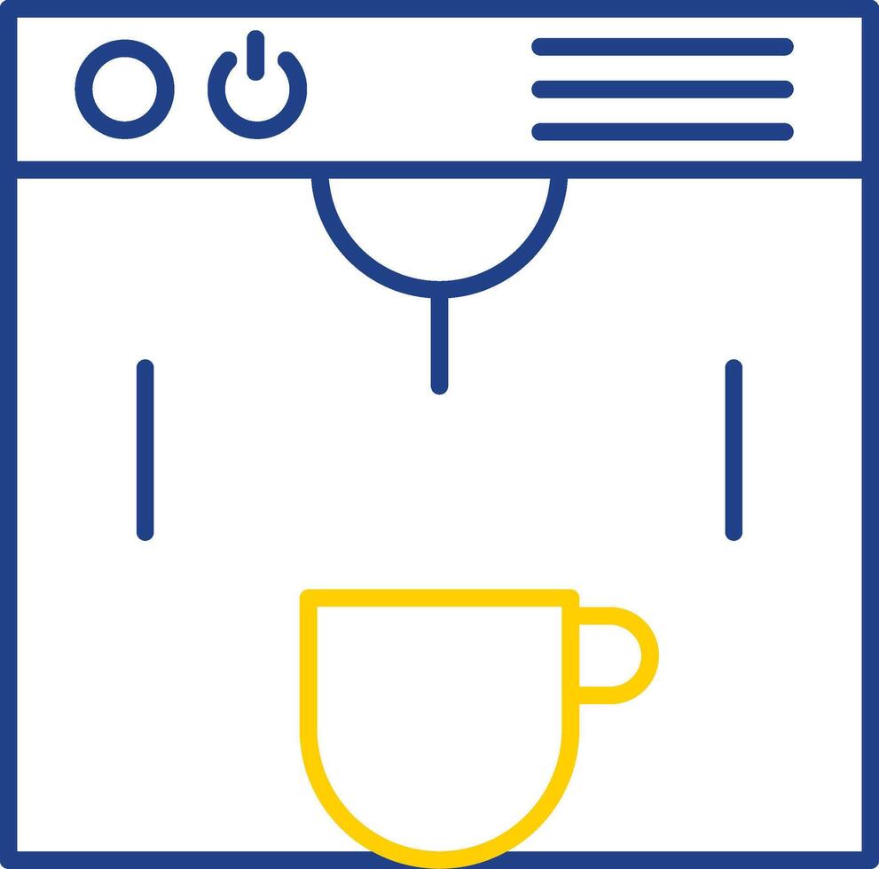 Coffe Maker Line Two Color Icon vector