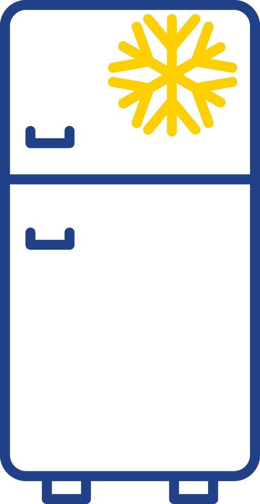 Fridge Line Two Color Icon vector