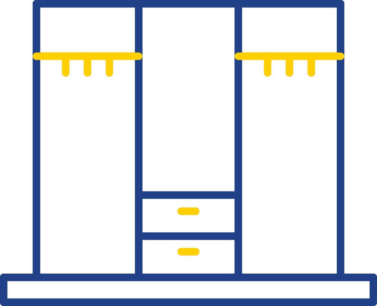 Closet Line Two Color Icon vector