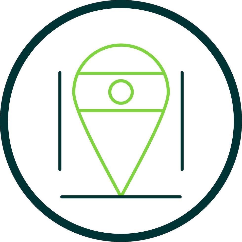 Location Line Circle Icon vector