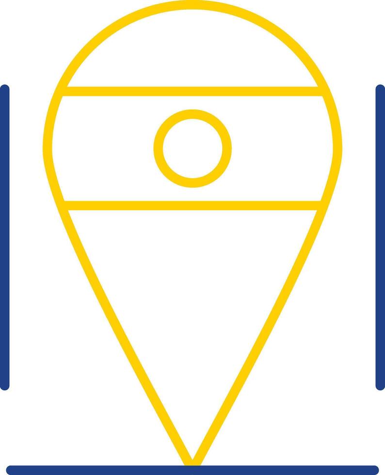 Location Line Two Color Icon vector
