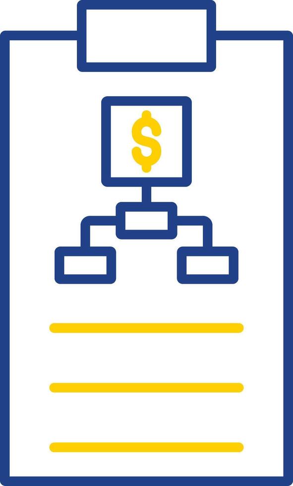 Planing Line Two Color Icon vector