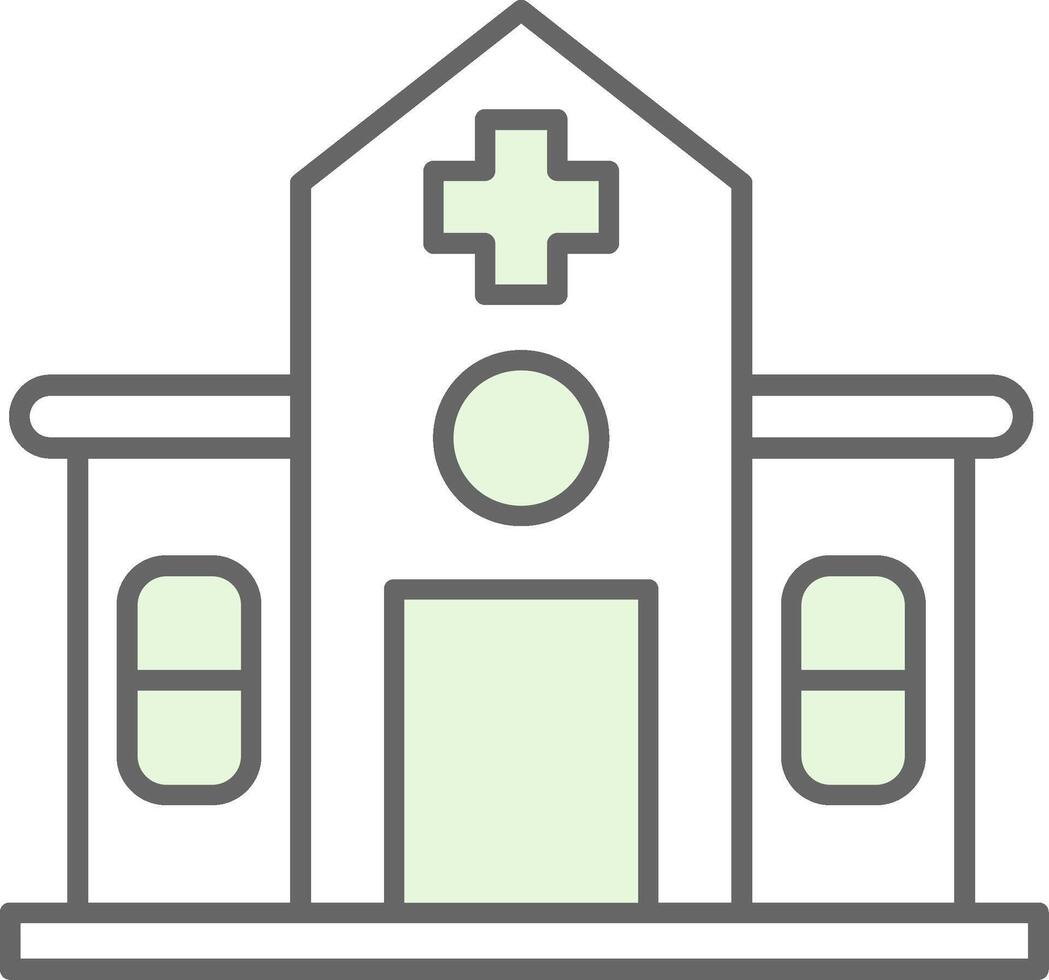 hospital relleno icono vector