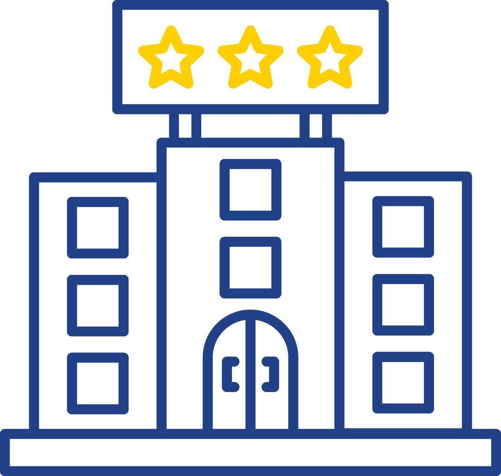 Hotel Line Two Color Icon vector