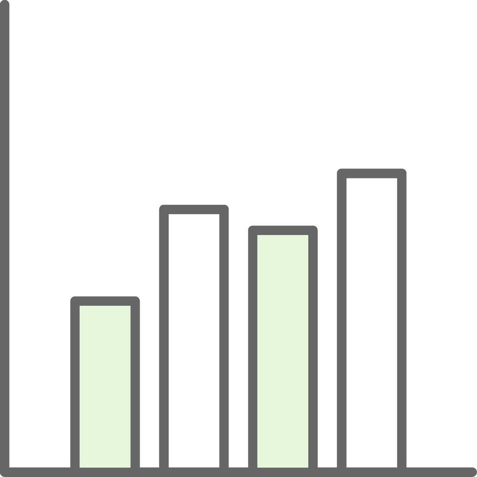 Bar Chart Fillay Icon vector