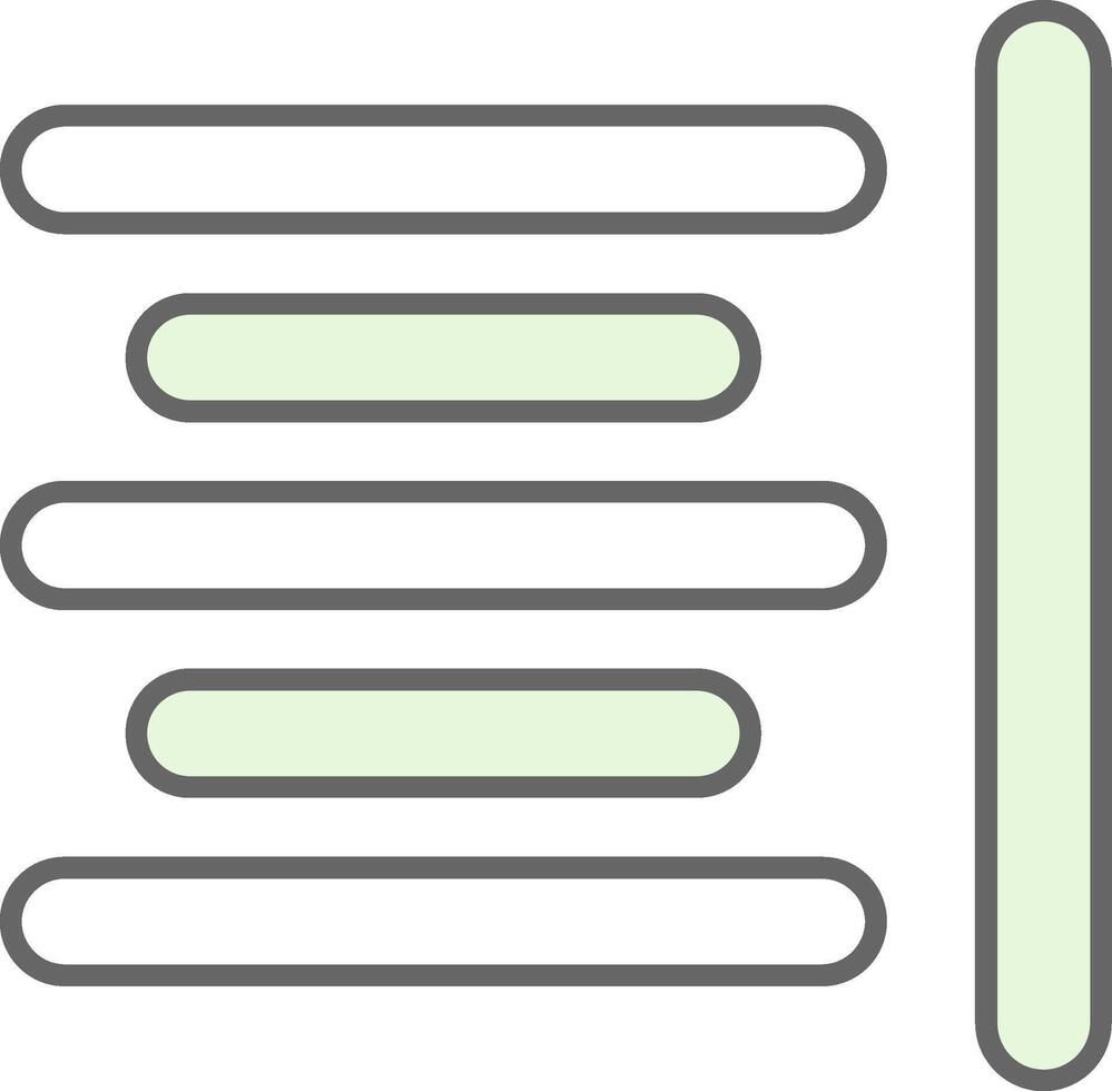 Horizontal Align Fillay Icon vector
