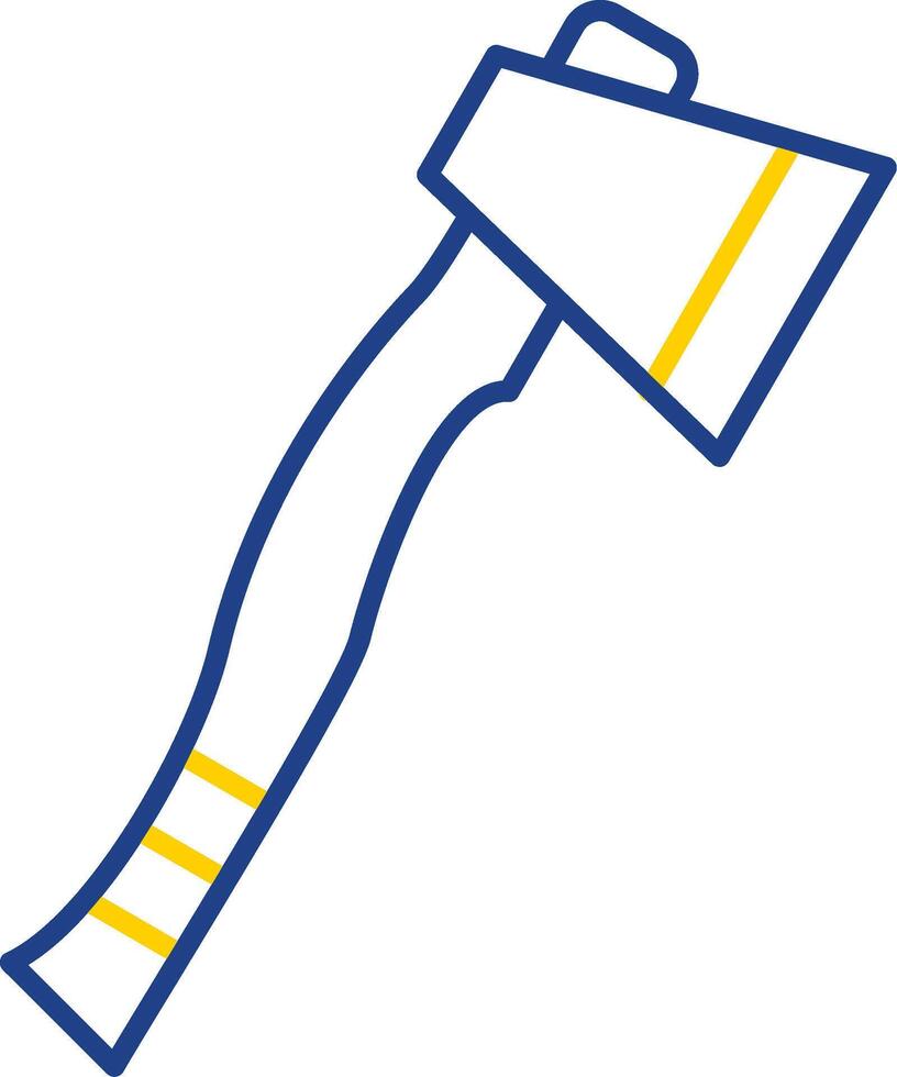 Hatchet Line Two Color Icon vector