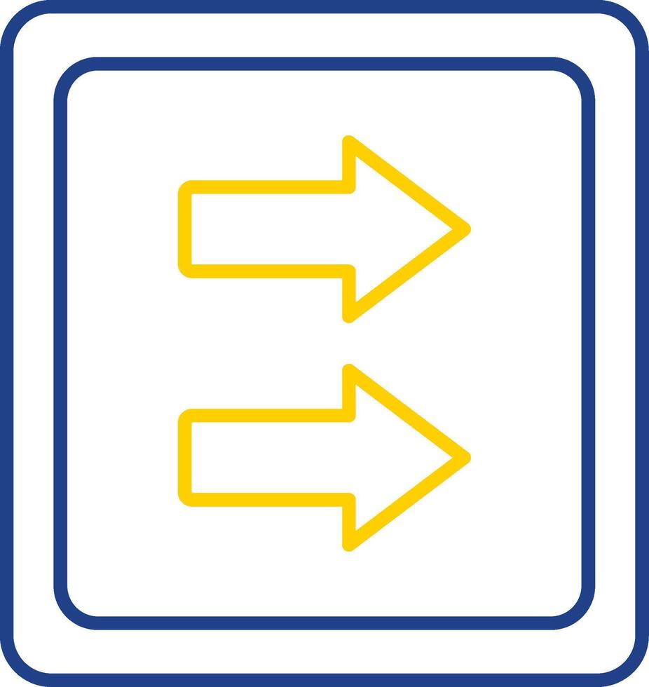 Fast Forward Line Two Color Icon vector