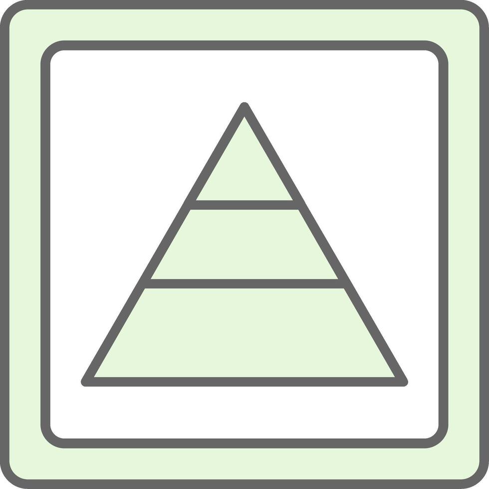 Pyramid Fillay Icon vector
