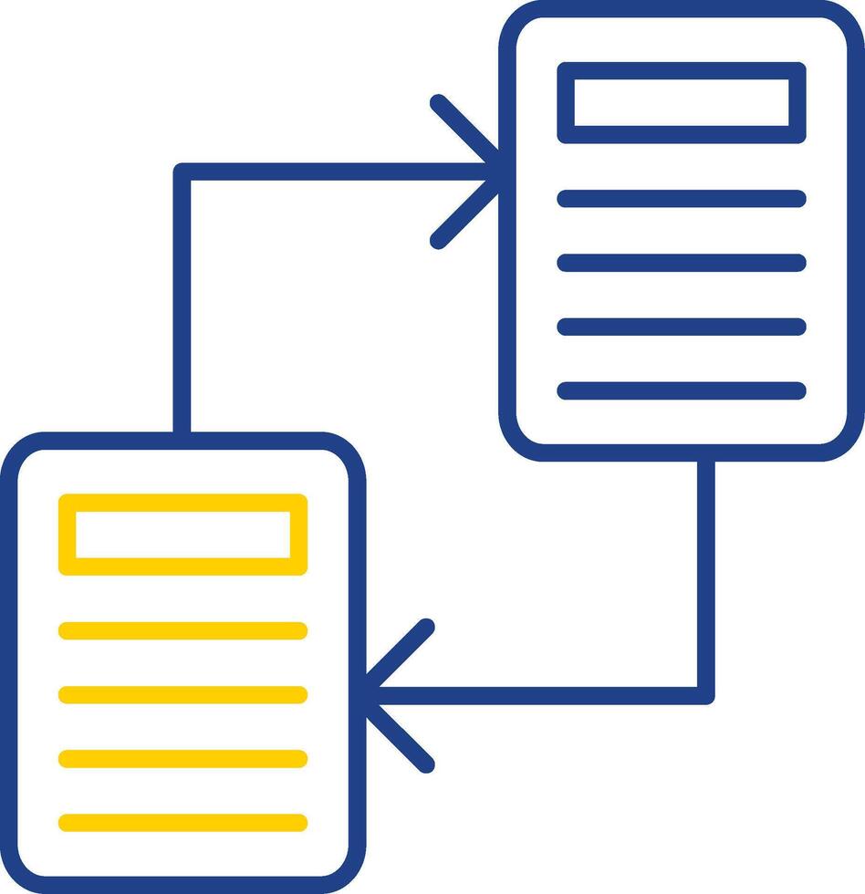 File Sharing Line Two Color Icon vector