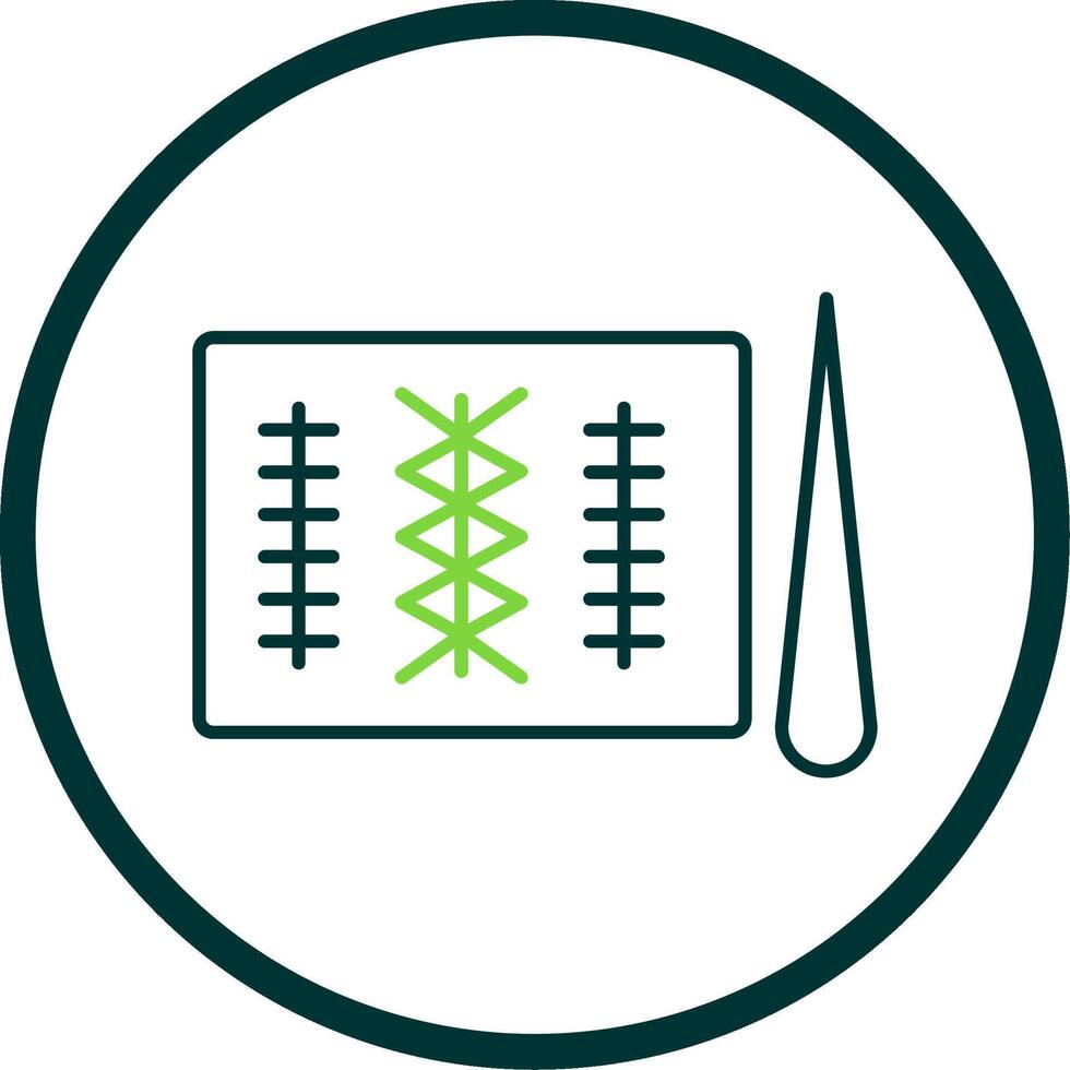 Stitches Line Circle Icon vector
