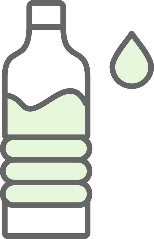 agua botella relleno icono vector