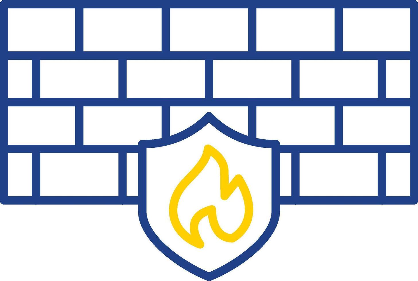 Firewall Line Two Color Icon vector