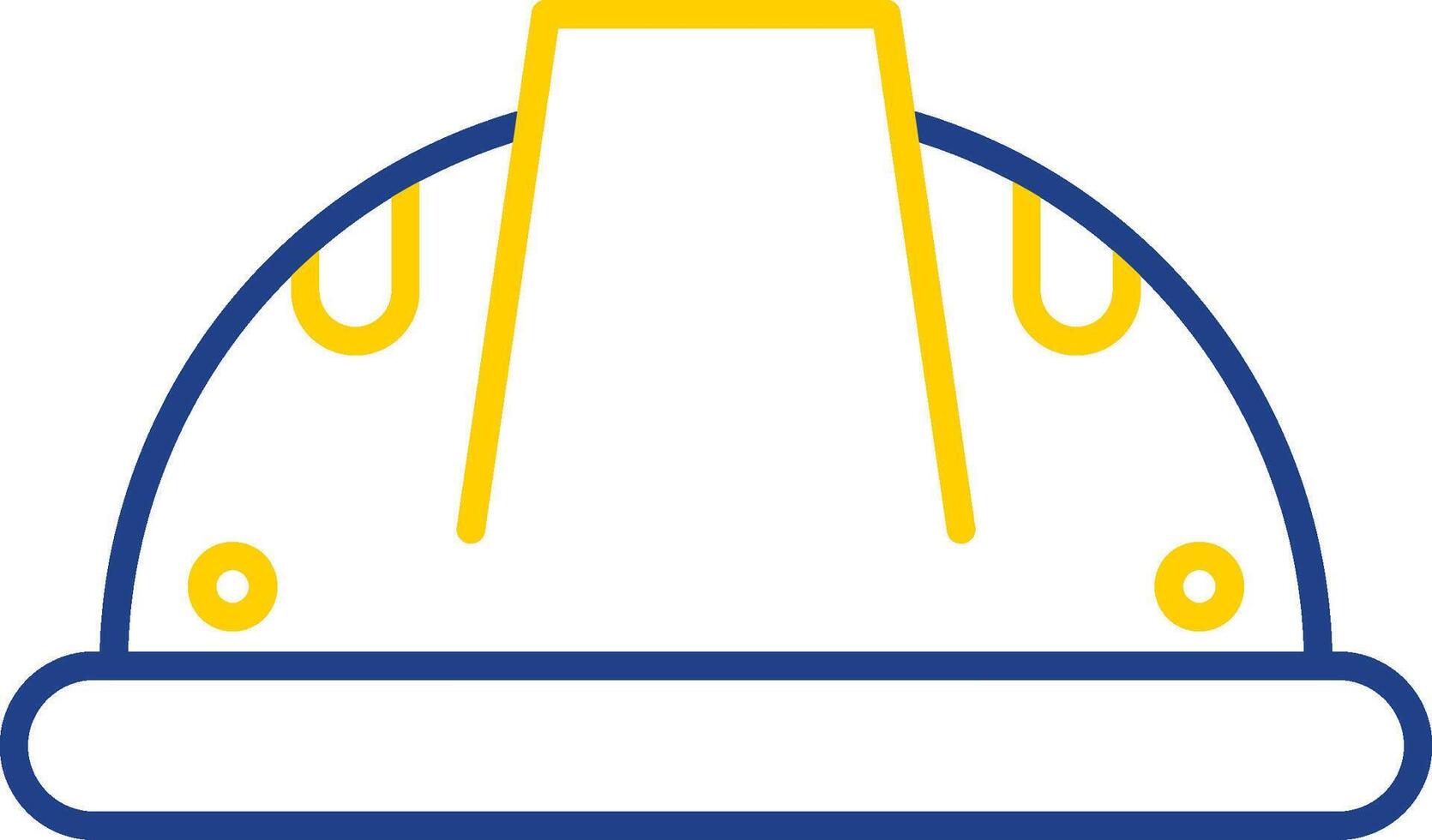 Construction Helmet Line Two Color Icon vector