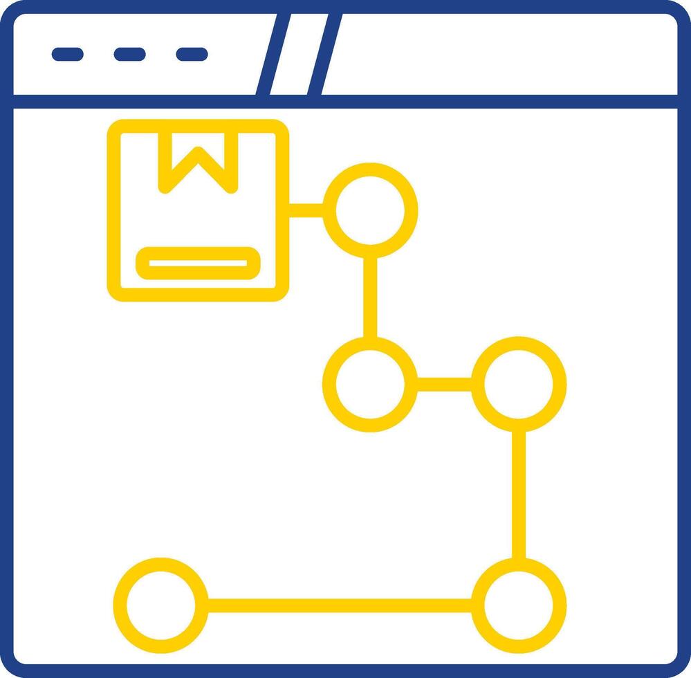 Tracking Line Two Color Icon vector