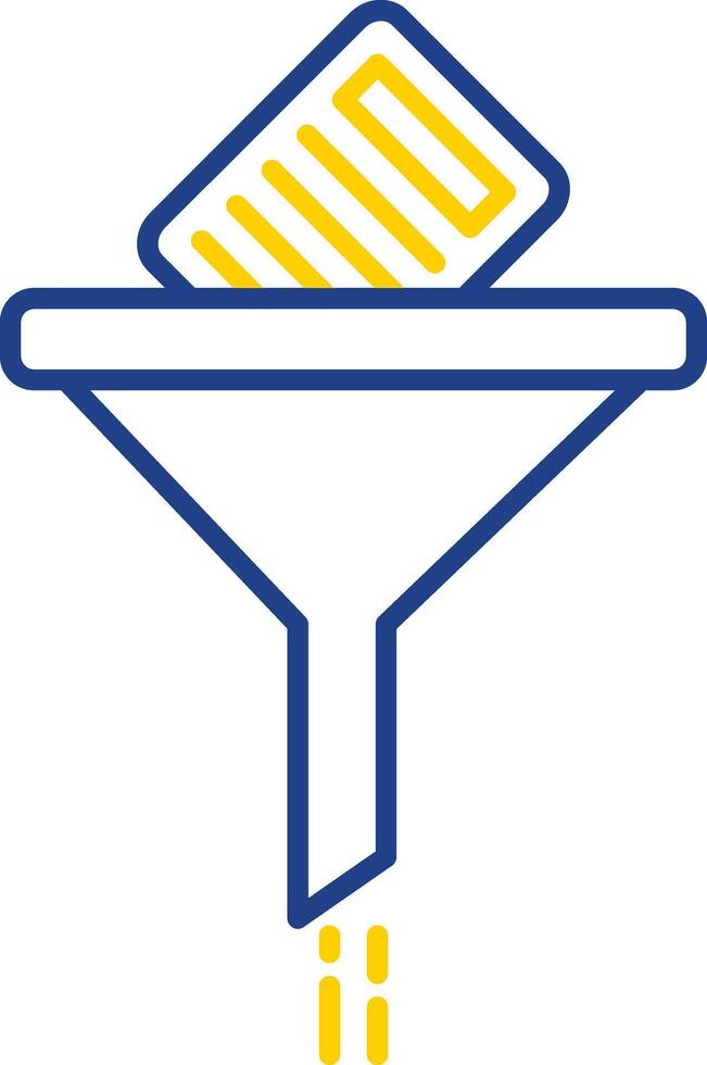Filtering Data Line Two Color Icon vector