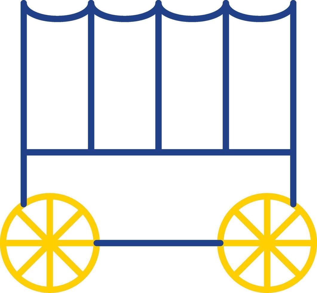 Carriage Line Two Color Icon vector